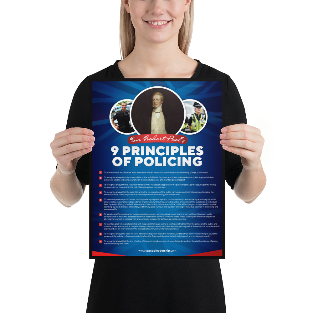 Sir Robert Peel's 9 Principles Of Policing Modern Poster