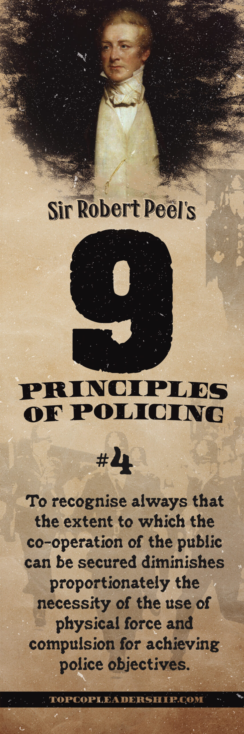 Sir Robert Peel’s 9 Principles of Policing – Principle #4 Bookmark 2″ x 6″