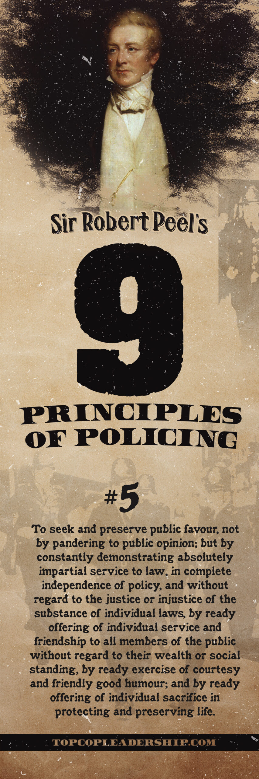 Sir Robert Peel’s 9 Principles of Policing – Principle #5 Bookmark 2″ x 6″